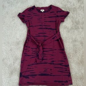 Pact Burgundy and Black Midi Dress
